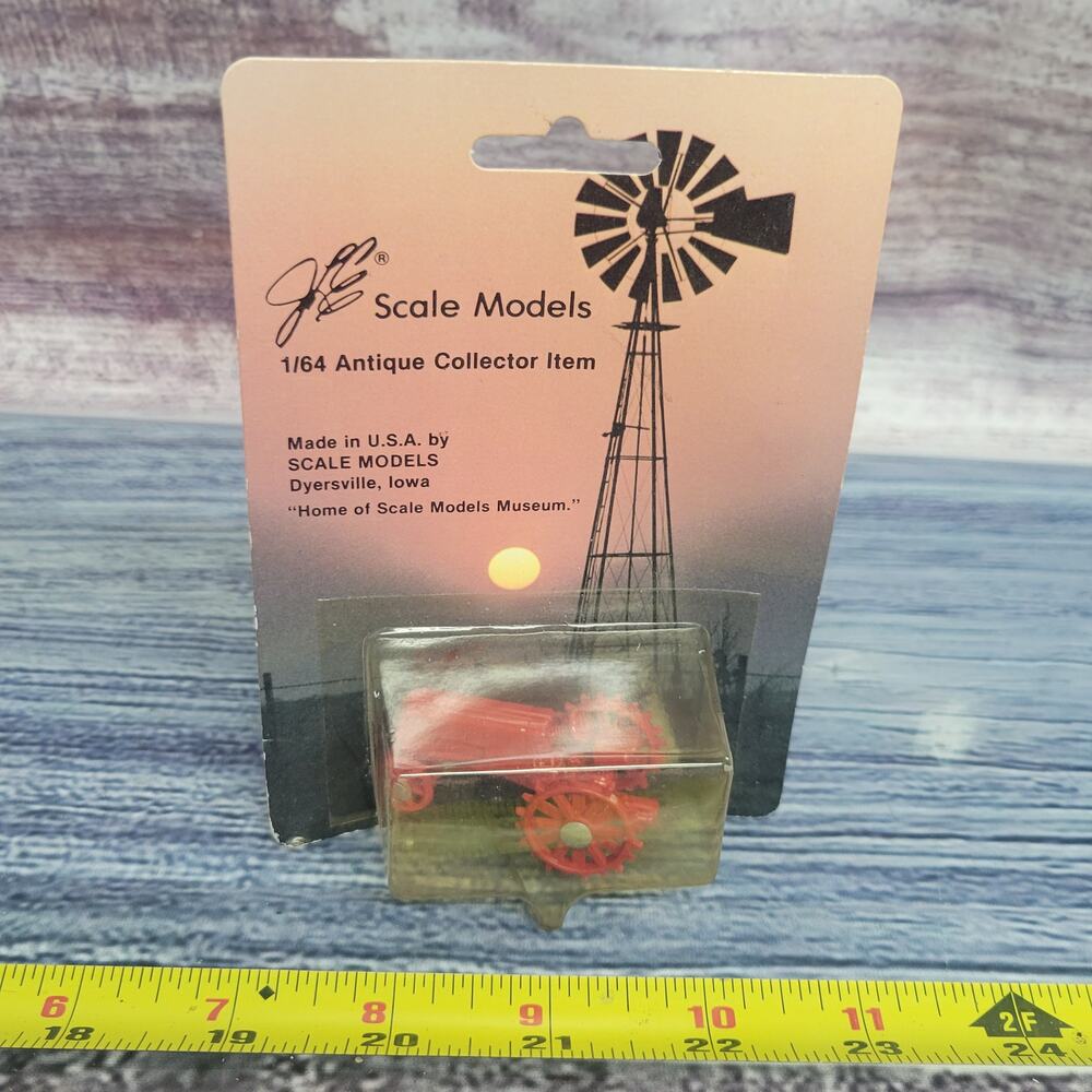 Vintage Scale Models 1/64 Scale diecast tractor on steel red sealed